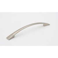 Satin Nickel Kitchen cabinet handle model 04SN128, 6" overall, 5" (128mm) CC spacing