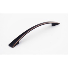 Oil rubbed bronze kitchen cabinet handle 04ORB128, 6" overall, 128mm CC spacing