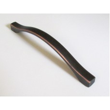 Oil rubbed bronze kitchen cabinet handle 57ORB128, 6" overall, 128mm CC spacing