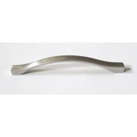 Satin nickel kitchen cabinet handle 57SN128, 6" overall, 128mm CC spacing